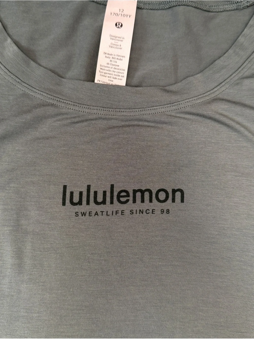 lululemon Action Always Short Sleeve Tee Shirt *Graphic TIDT Tidewater Teal 12